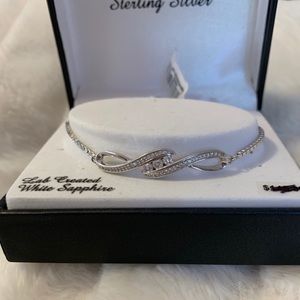 Sterling Silver and White Sapphire Bracelet